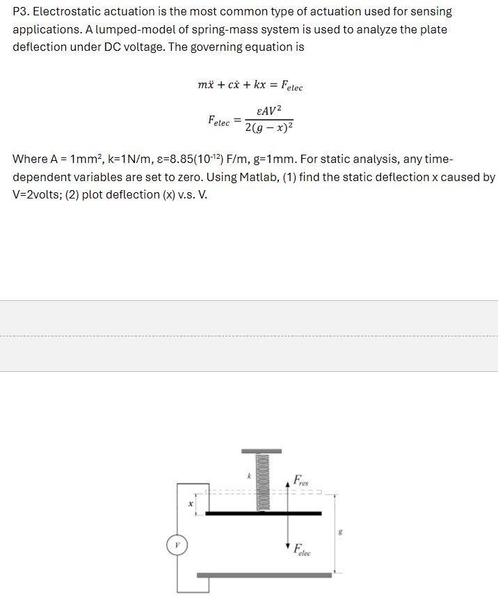 P 3 . Electrostatic actuation is the most common