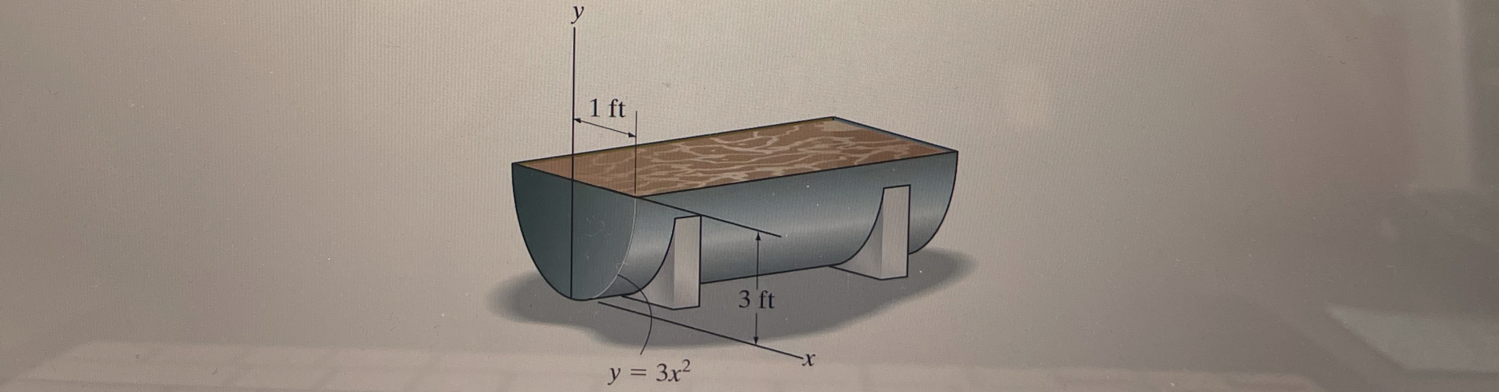 The cleaning trough is filled to its top with a