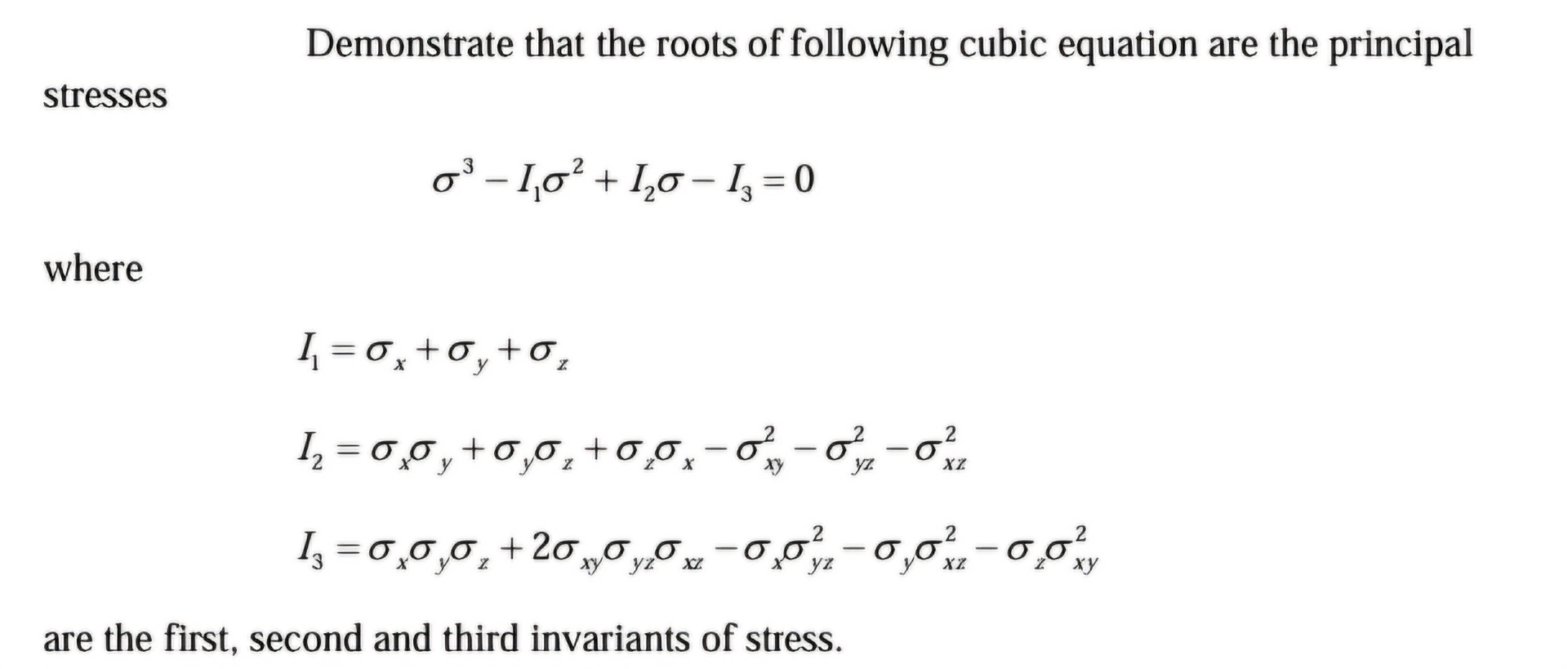Demonstrate that the roots of following cubic