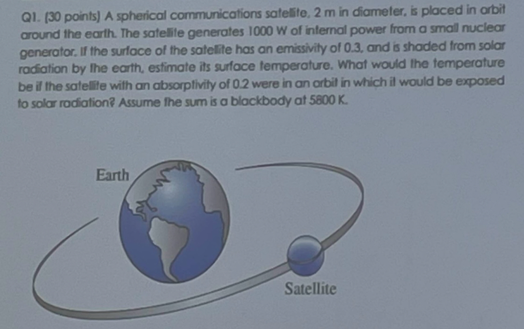 Q 1 . ( 3 0 points ) A spherical communications