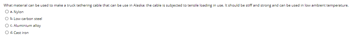 Which material can be used to make a truck