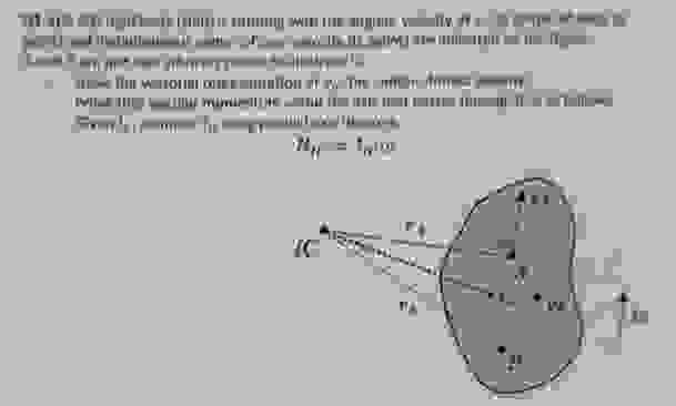 A 2 - d rigid body ( slub ) is rotating with the