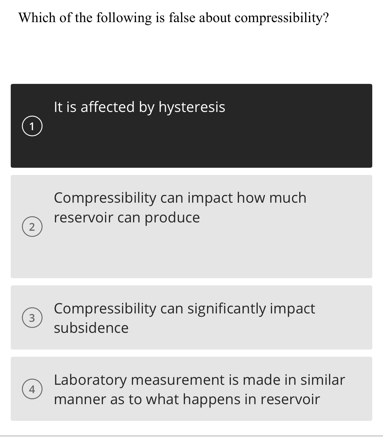 ( 1 ) It is affected by hysteresis