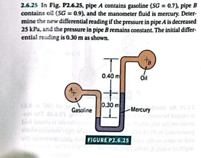 2 . 6 . 2 5 In Fig. P 2 . 6 . 2 5 , pipe A