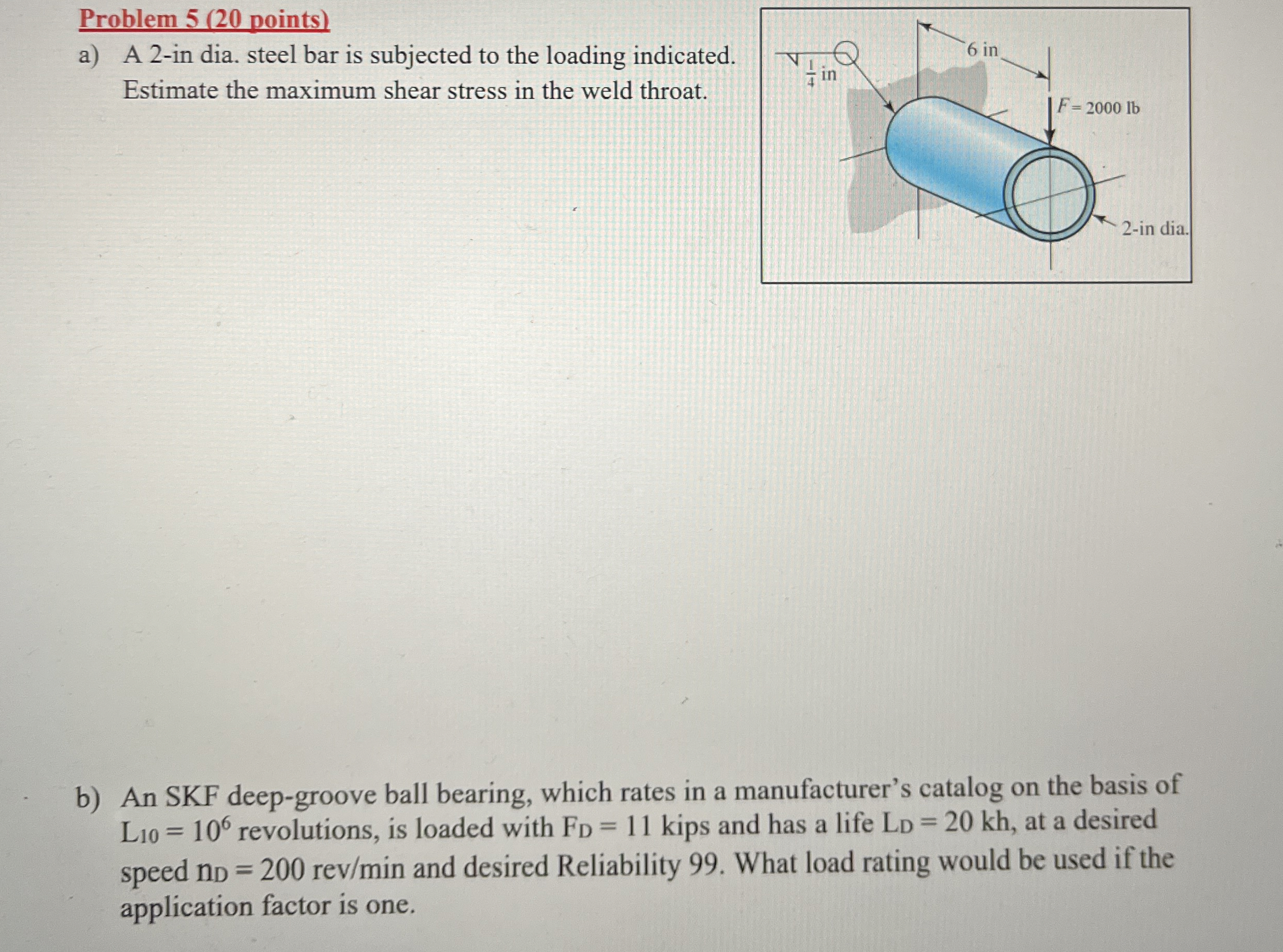 Problem 5 ( 2 0 points