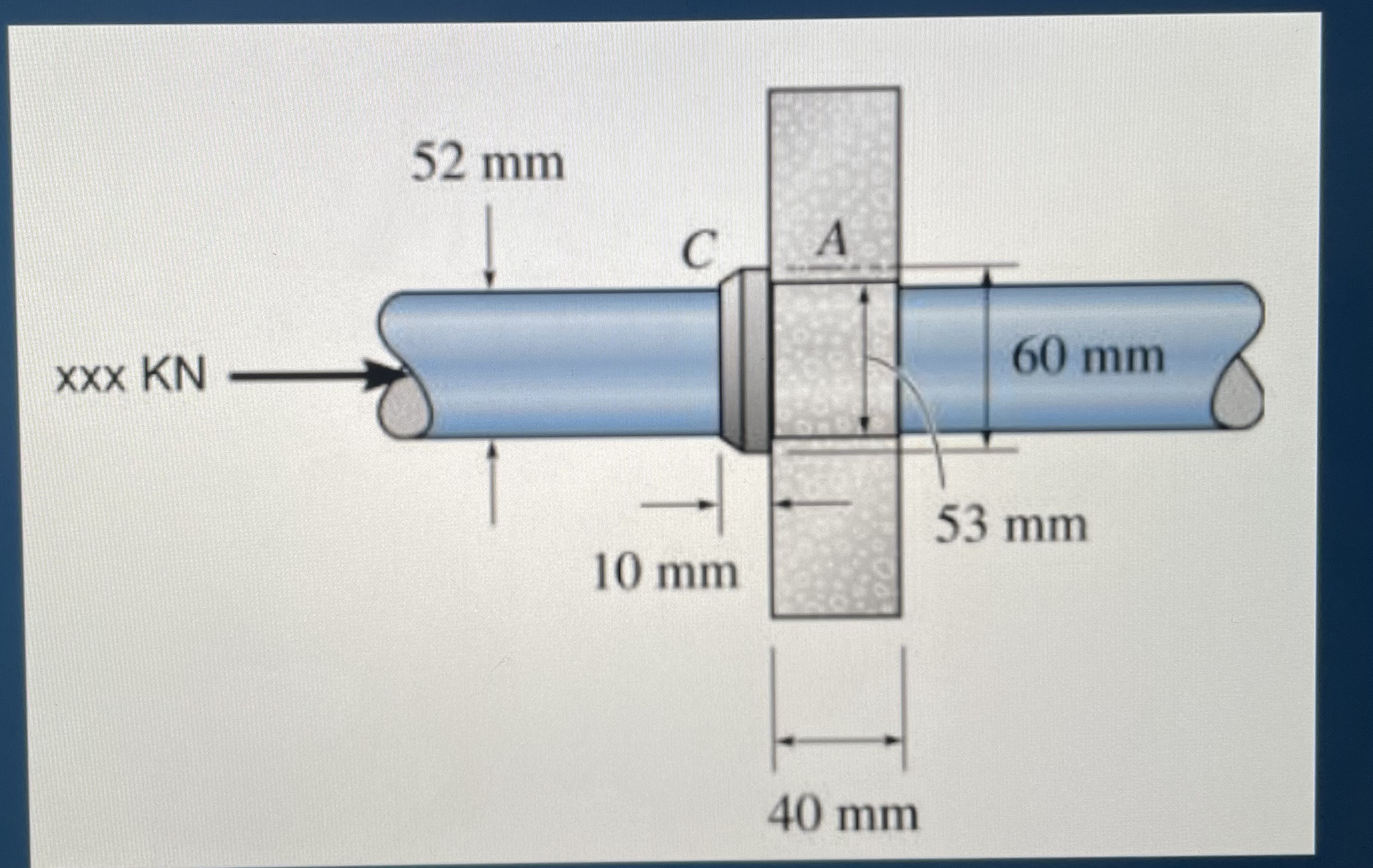 If the shaft passes through the 5 3 mm diameter