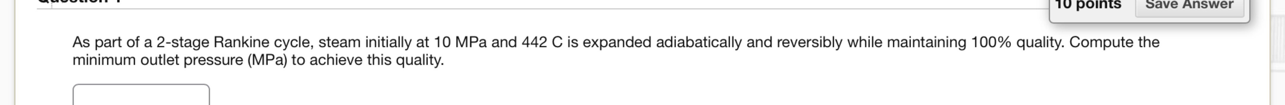 As part of a 2 - stage Rankine cycle, steam