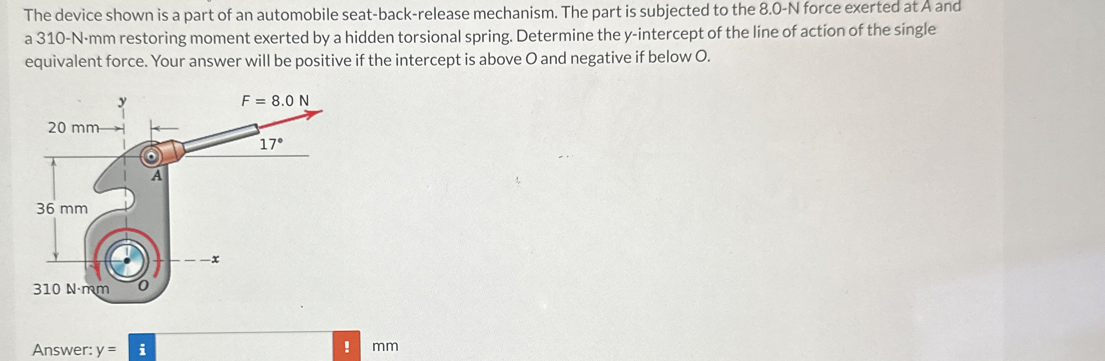 The device shown is a part of an automobile seat