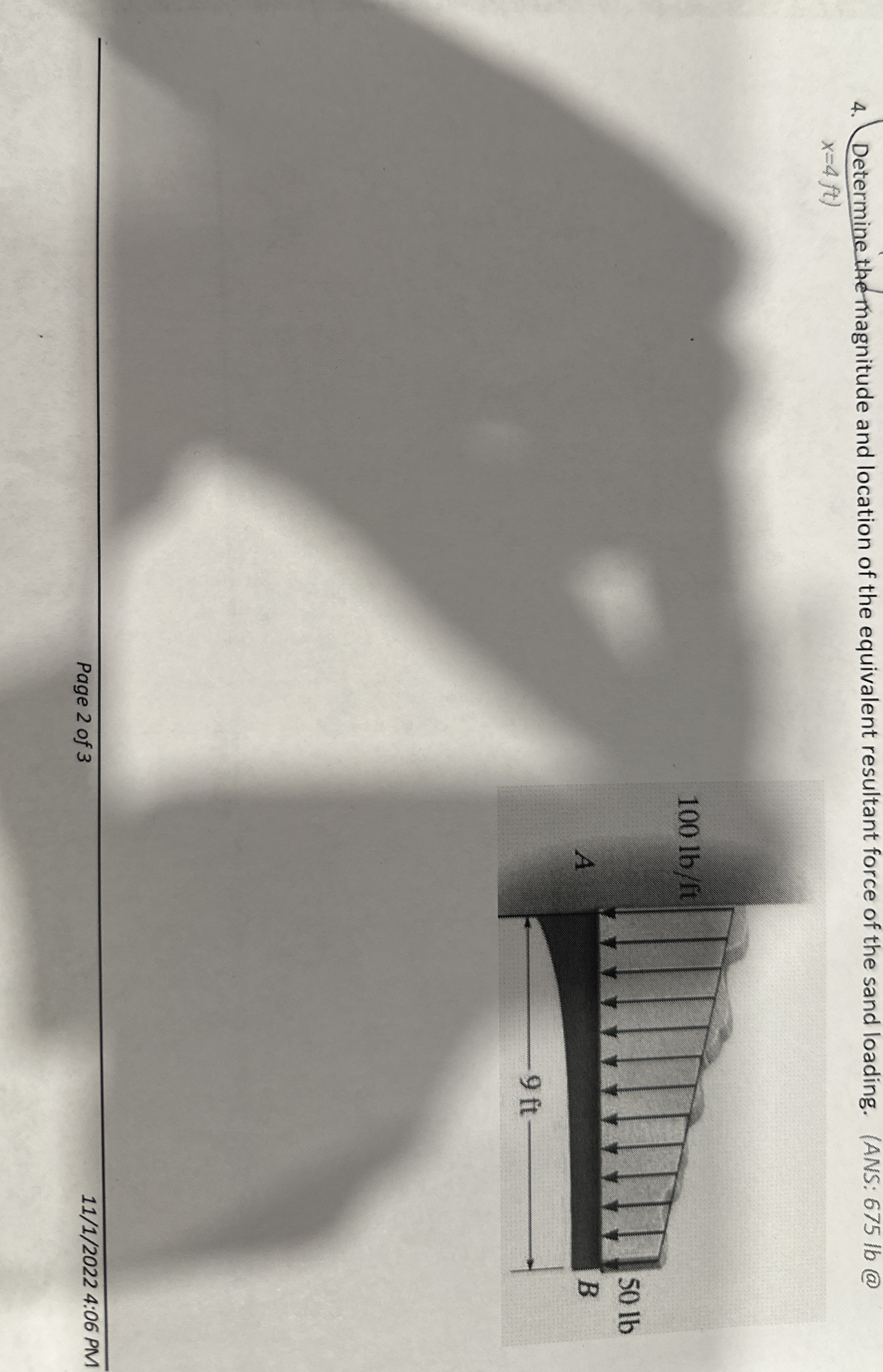 Determine the magnitude and location of the