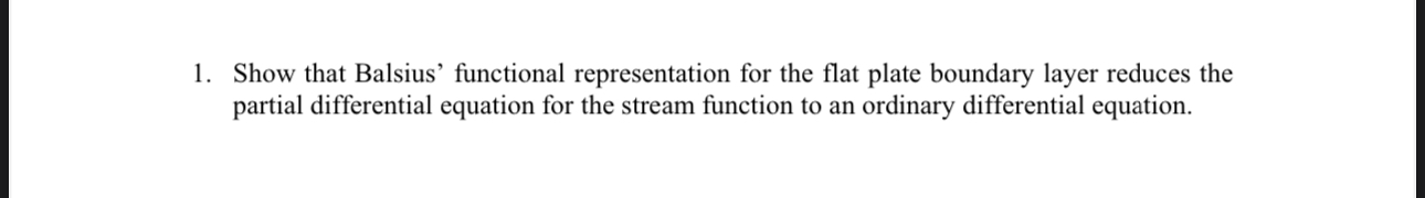 1 . Show that Balsius' functional representation