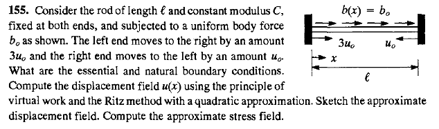 1 5 5 . Consider the rod of Iength \ ( \ ell \ )