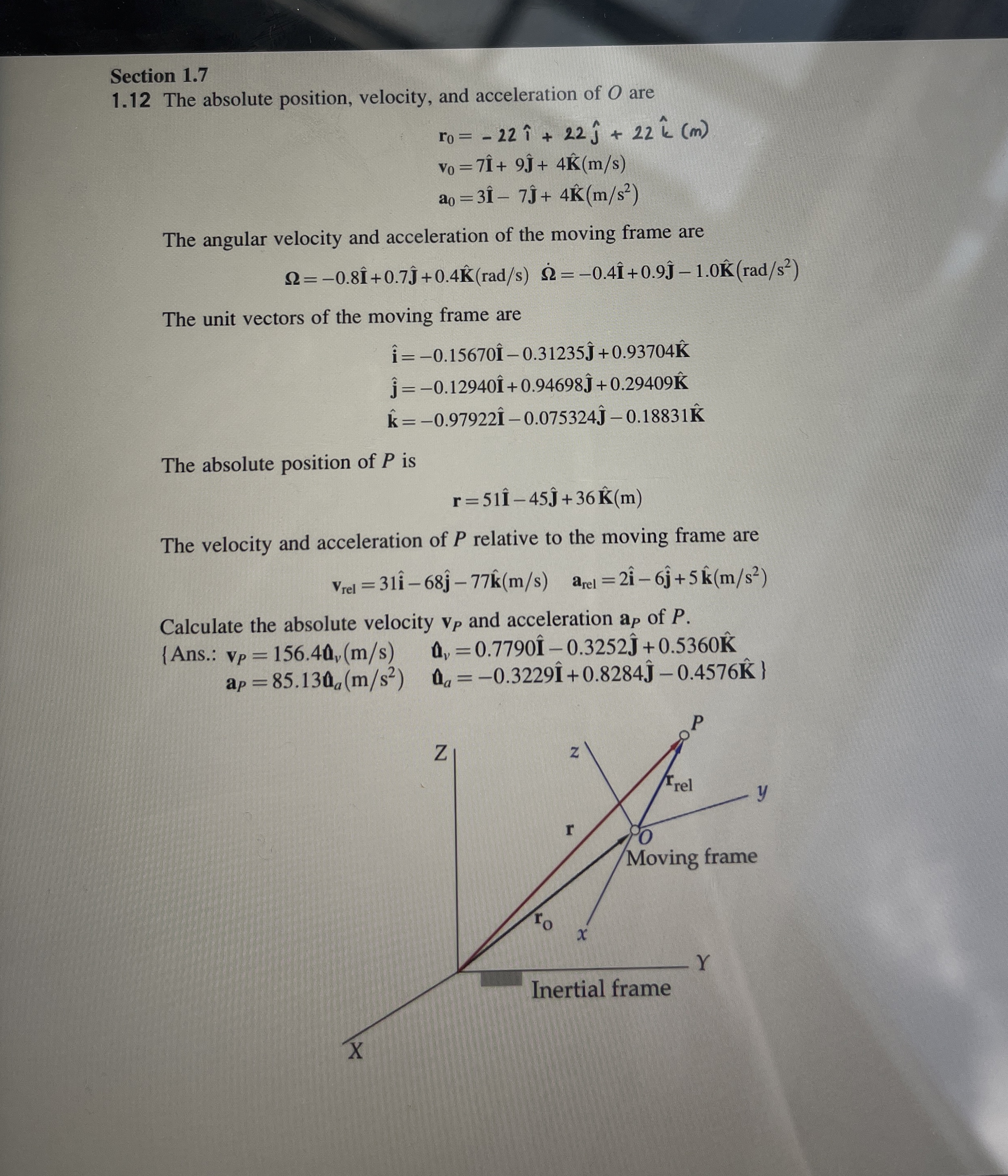 Section 1 . 7 1 . 1 2 The absolute position,