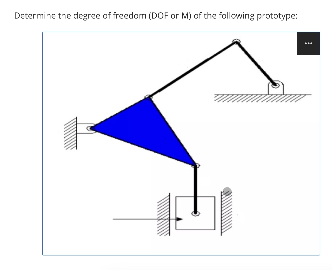 Determine the degree of freedom ( DOF or M ) of