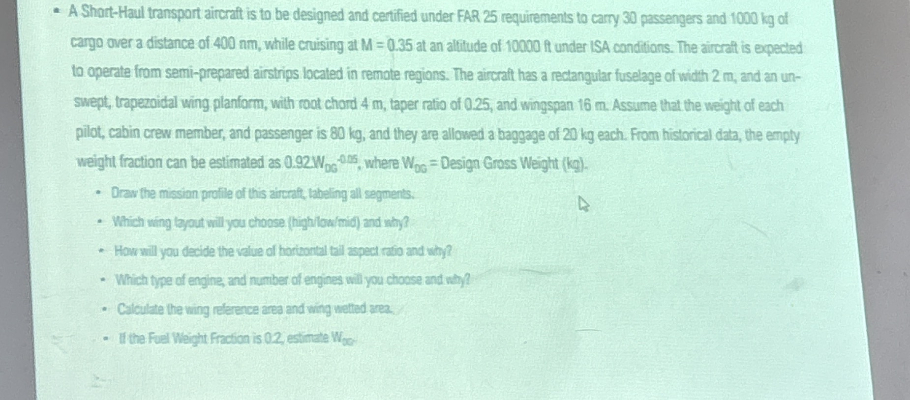 A Shart - Haul transport aircaith is to be