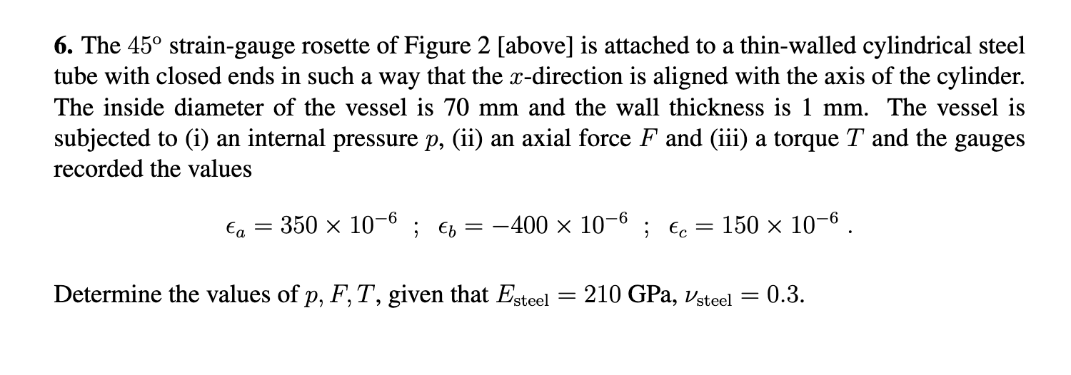 The 4 5 \ deg strain - gauge rosette of Figure 2