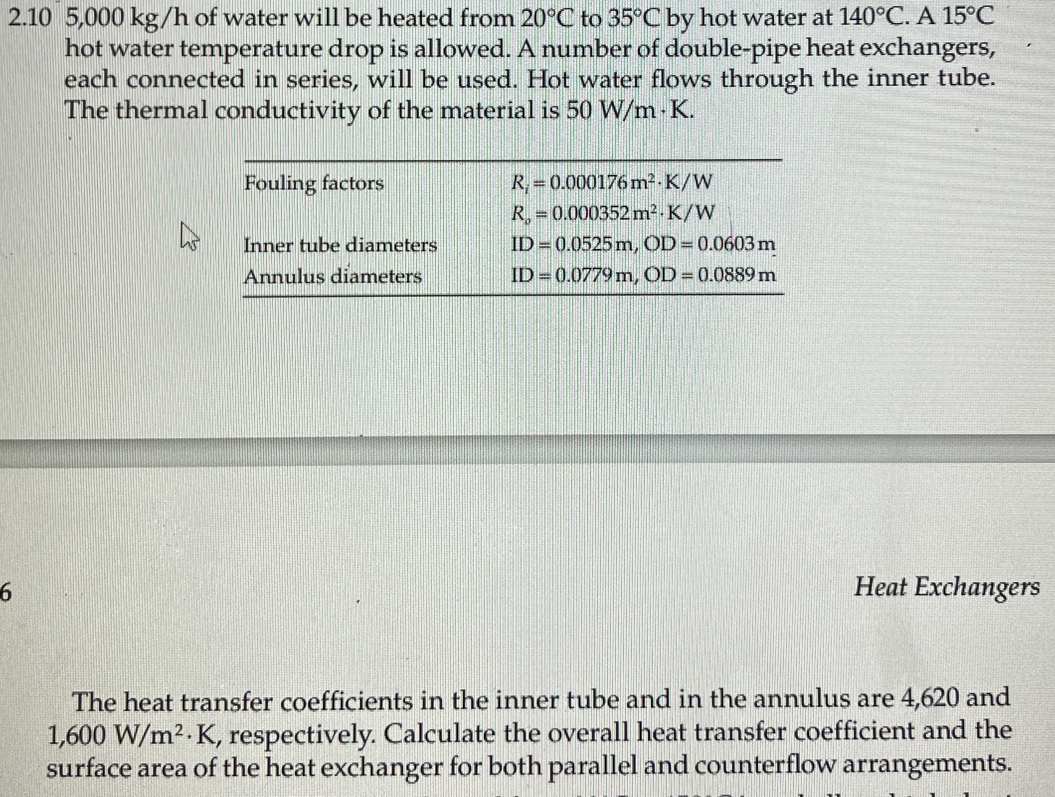5 , 0 0 0 k g h of water will be heated from 2 0