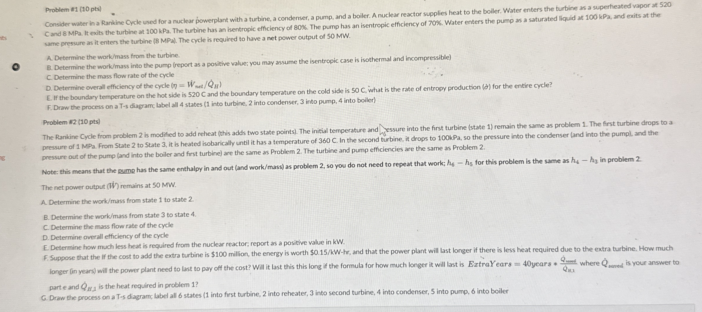 Problem # 1 ( 1 0 pts ) same pressure as it