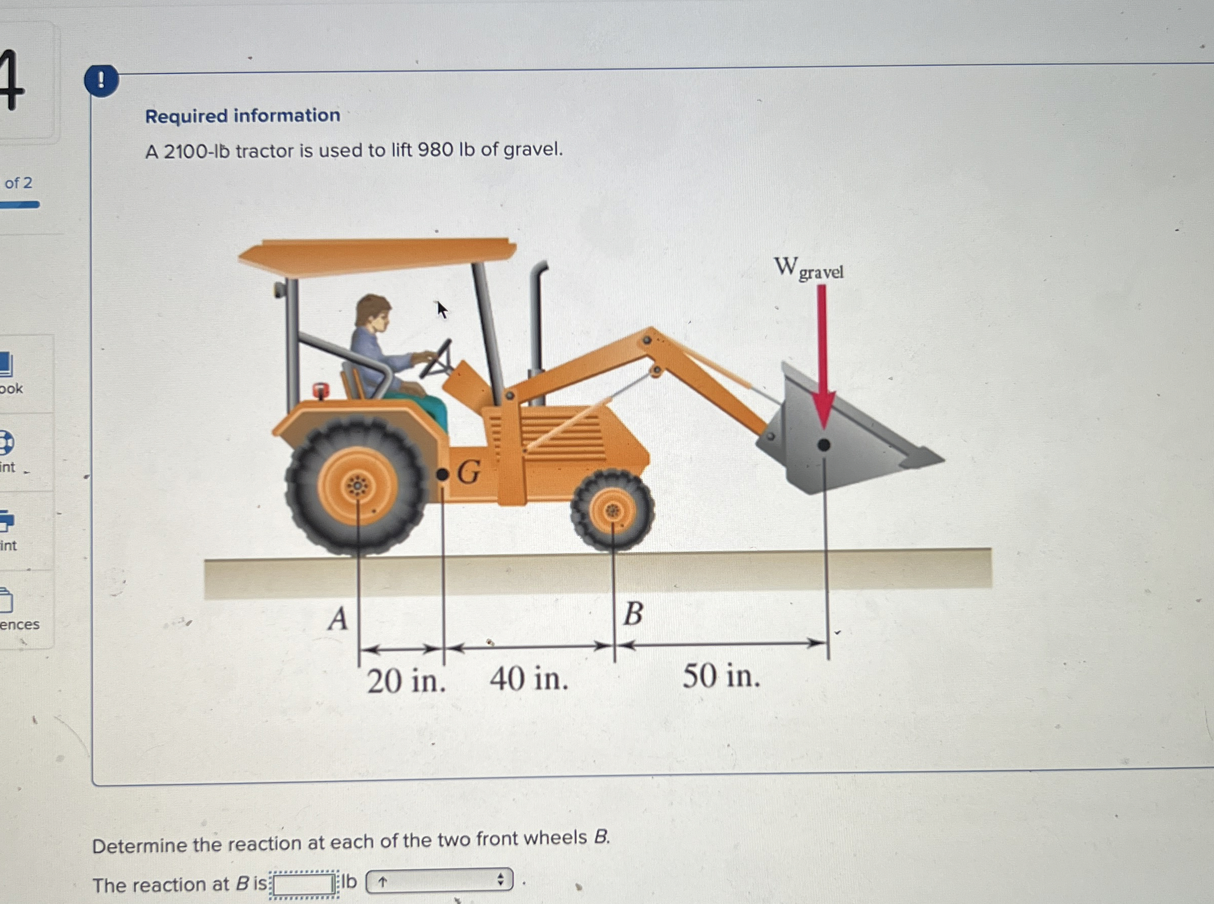 1 ! Required information A 2 1 0 0 - lb tractor