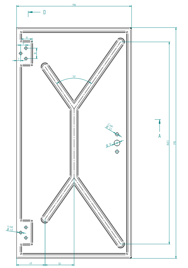 How do i project the middle cross - looking