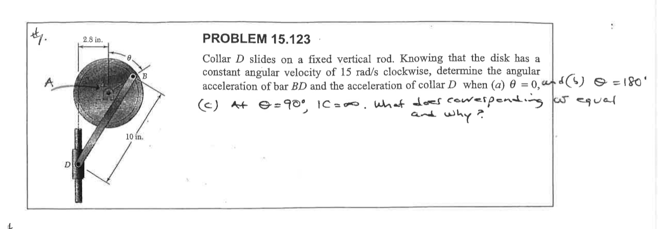 PROBLEM 1 5 . 1 2 3 Collar D slides on a fixed
