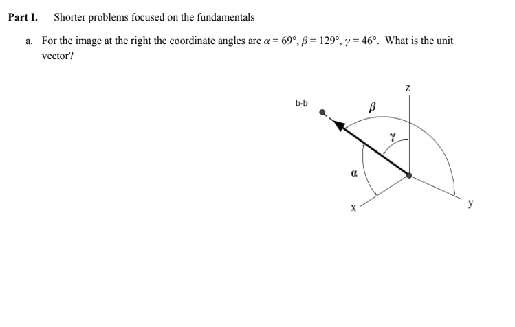 Part I. Shorter problems focused on the