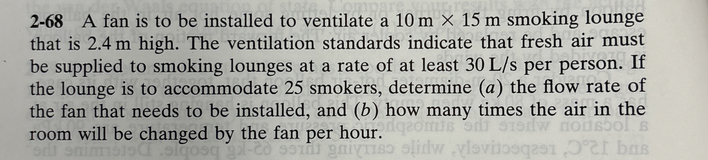 2 - 6 8 A fan is to be installed to ventilate a 1