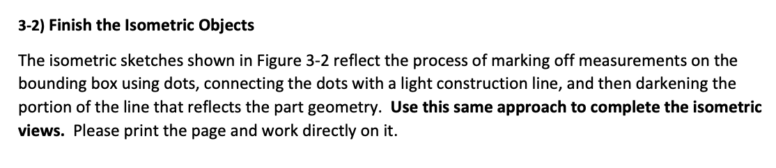 3 - 2 ) Finish the Isometric Objects The