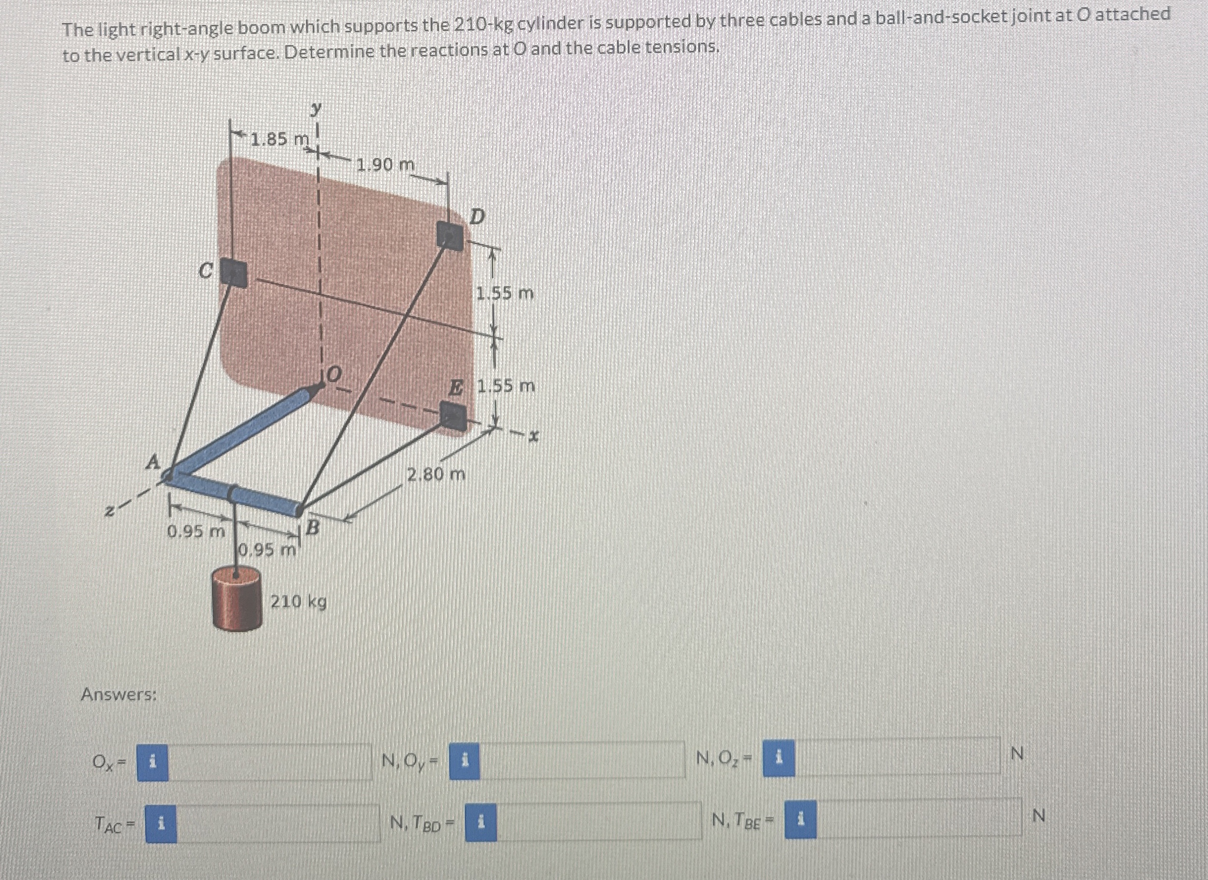 The light right - angle boom which supports the 2