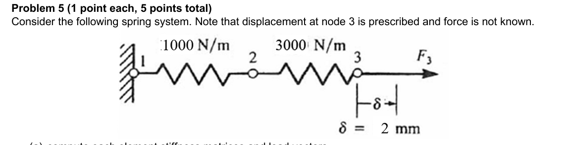 ( a ) compute each element stiffness matrices and