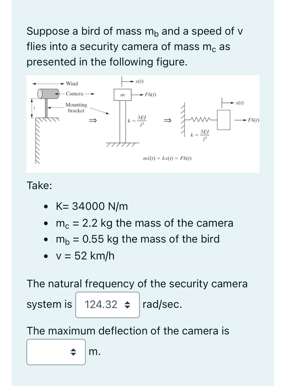 Plzz help me i have exam Suppose a bird of mass