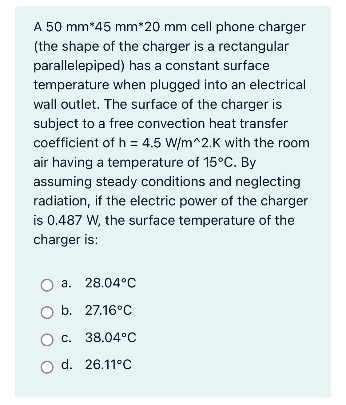 A 5 0 mm * 4 5 mm * 2 0 mm cell phone charger (