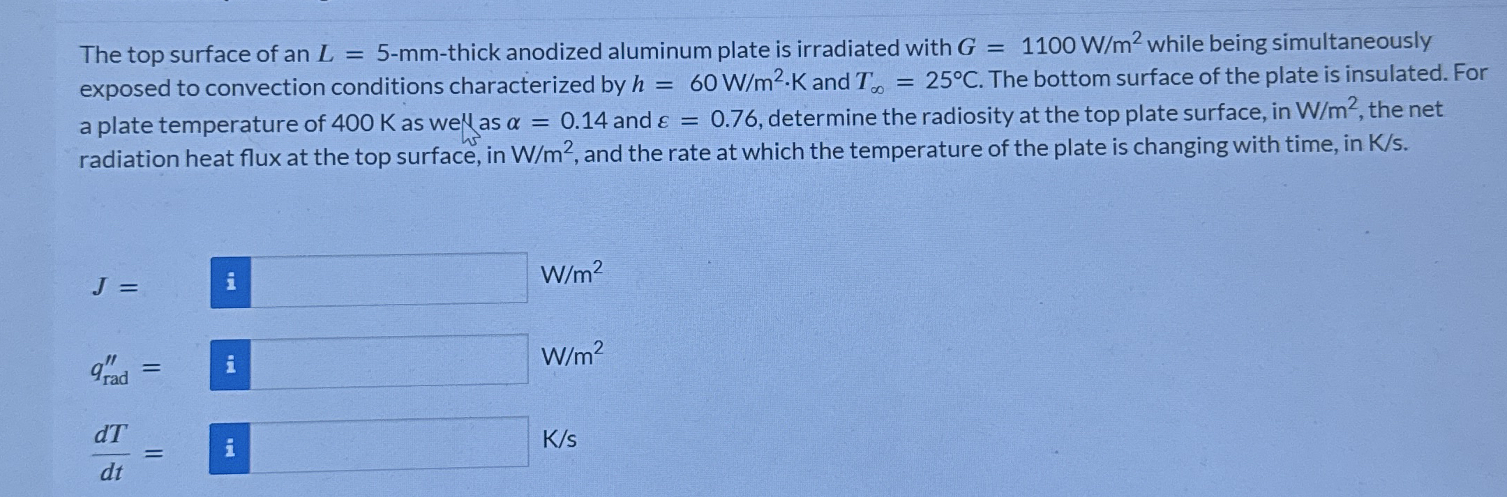 The top surface of an L = 5 - mm - thick anodized