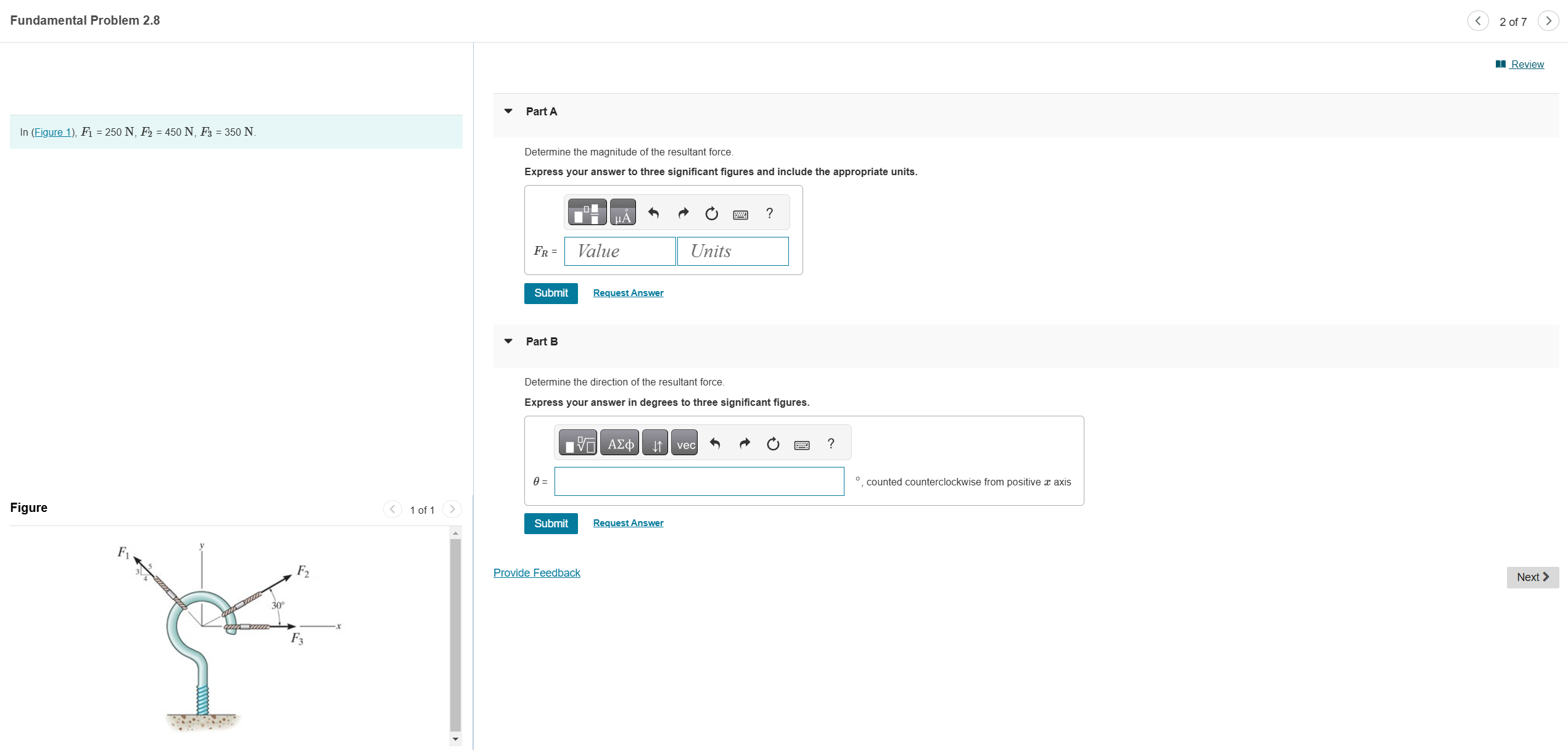 Fundamental Problem 2 . 8 In ( Figure 1 ) , F _ (