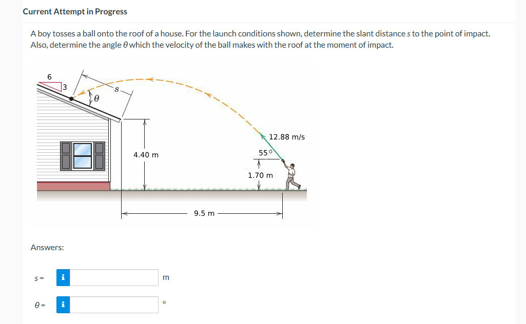 Current Attempt in Progress A boy tosses a ball