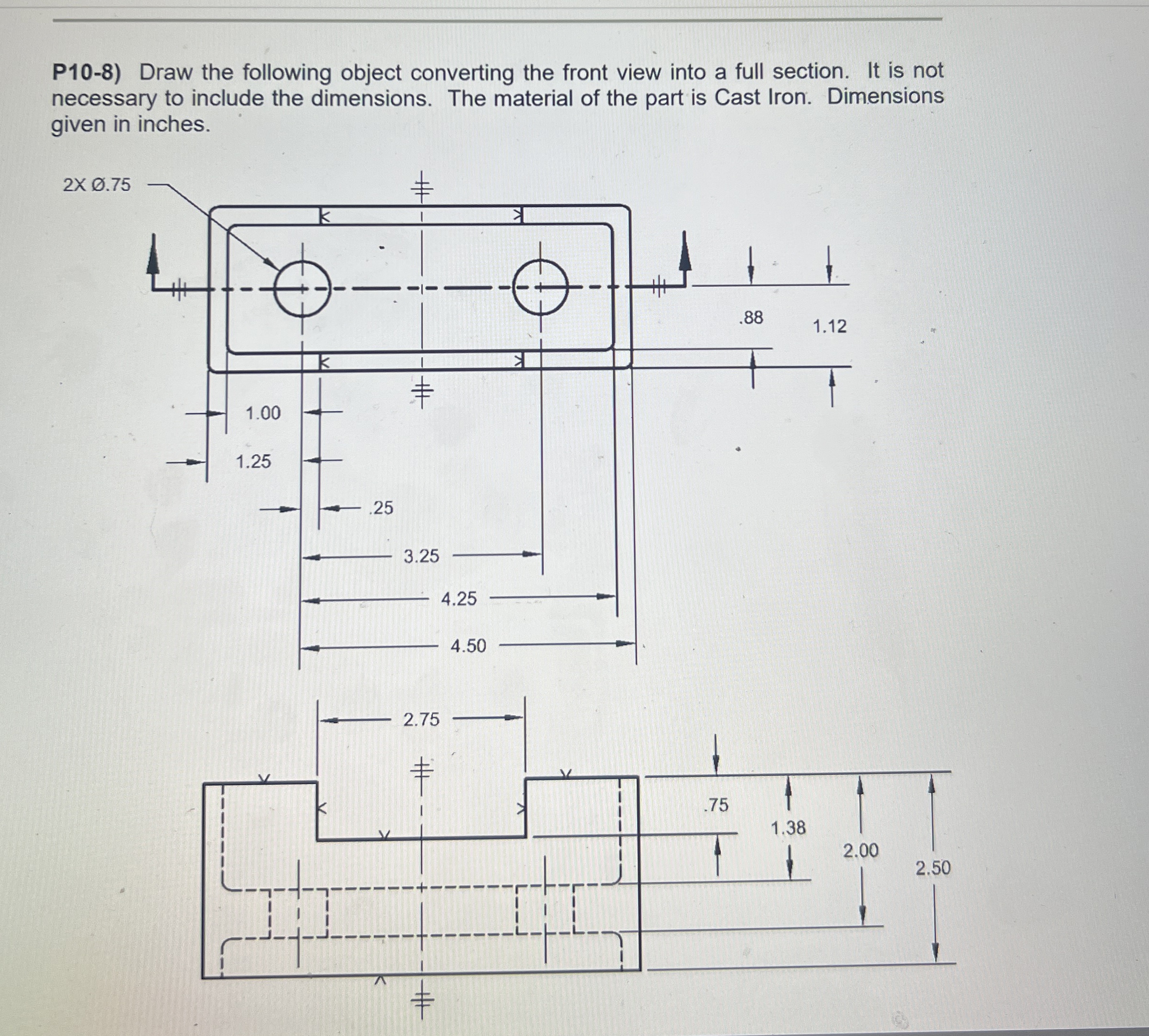 P 1 0 - 8 ) Draw the following object converting