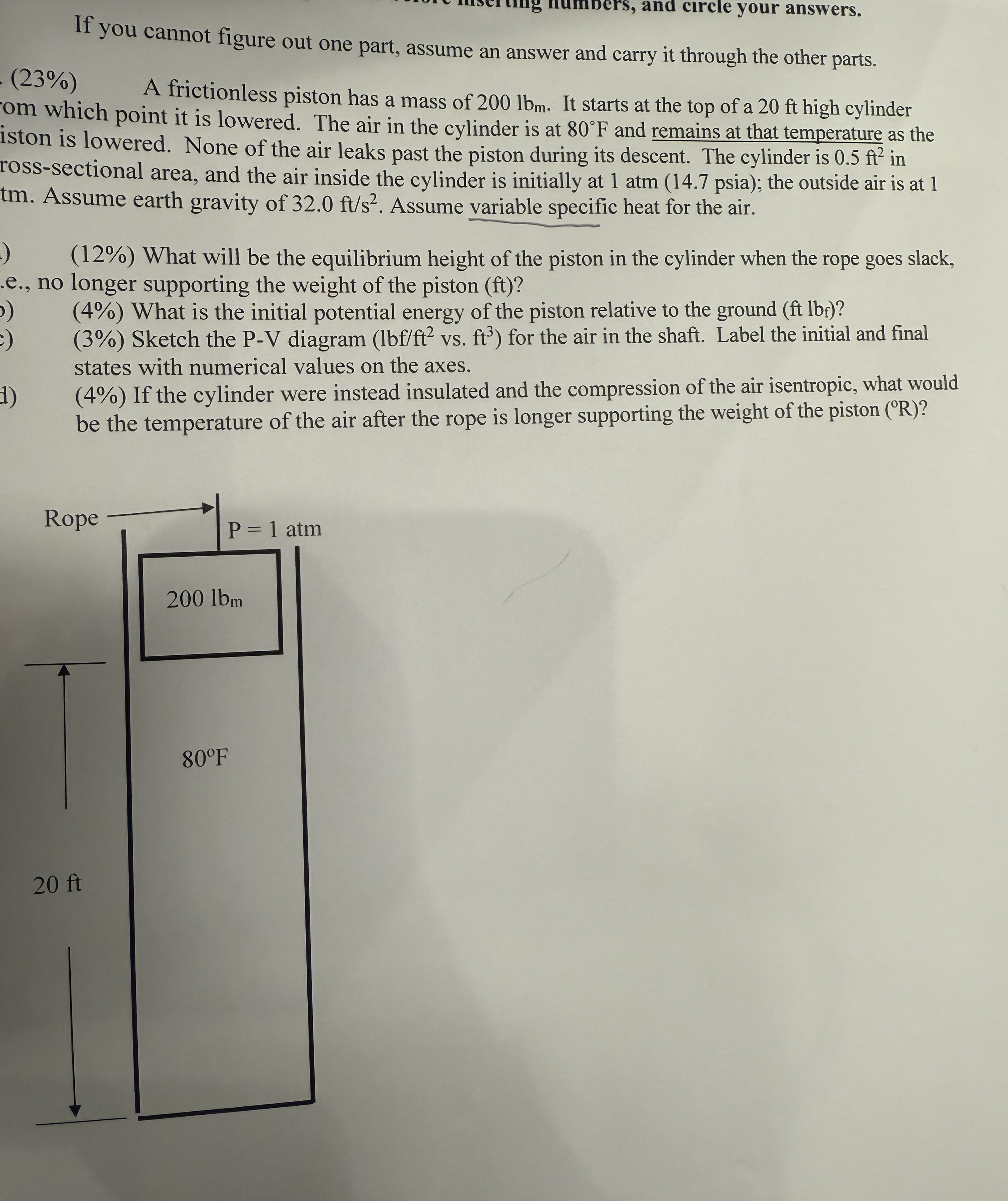 If you cannot figure out one part, assume an