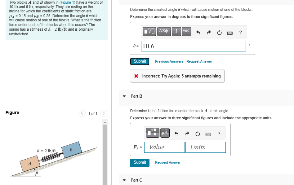 Two blocks \ ( A \ ) and \ ( B \ ) shown in (
