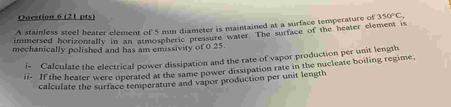 Question \ ( 6 ( 2 1 \ mathrm { pts } ) \ ) A