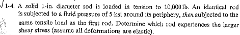 1 . 4 . A solid 1 - in . diamuter rod is jonded
