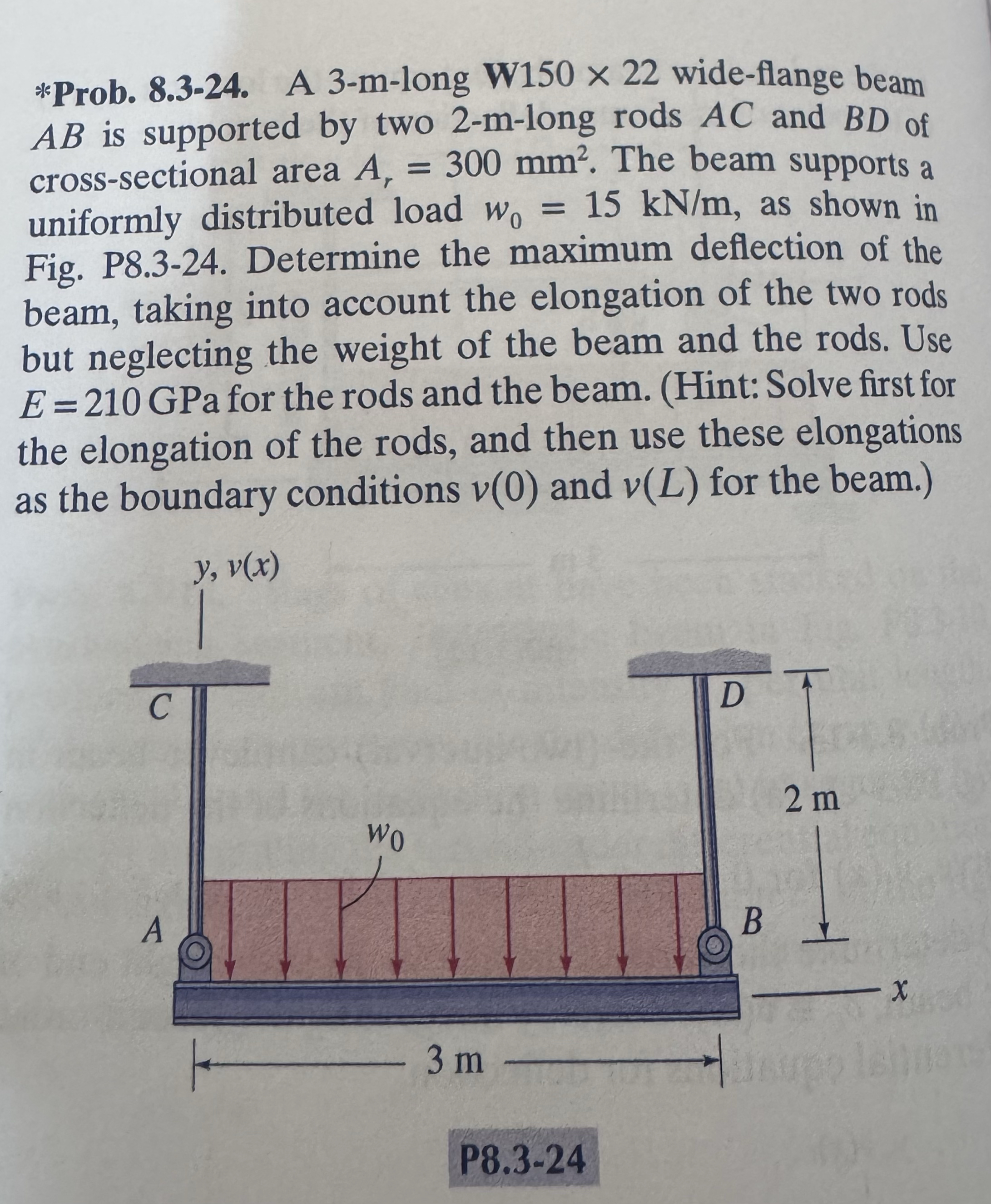 Prob. 8 . 3 - 2 4 . A 3 - m - long W 1 5 0 2 2