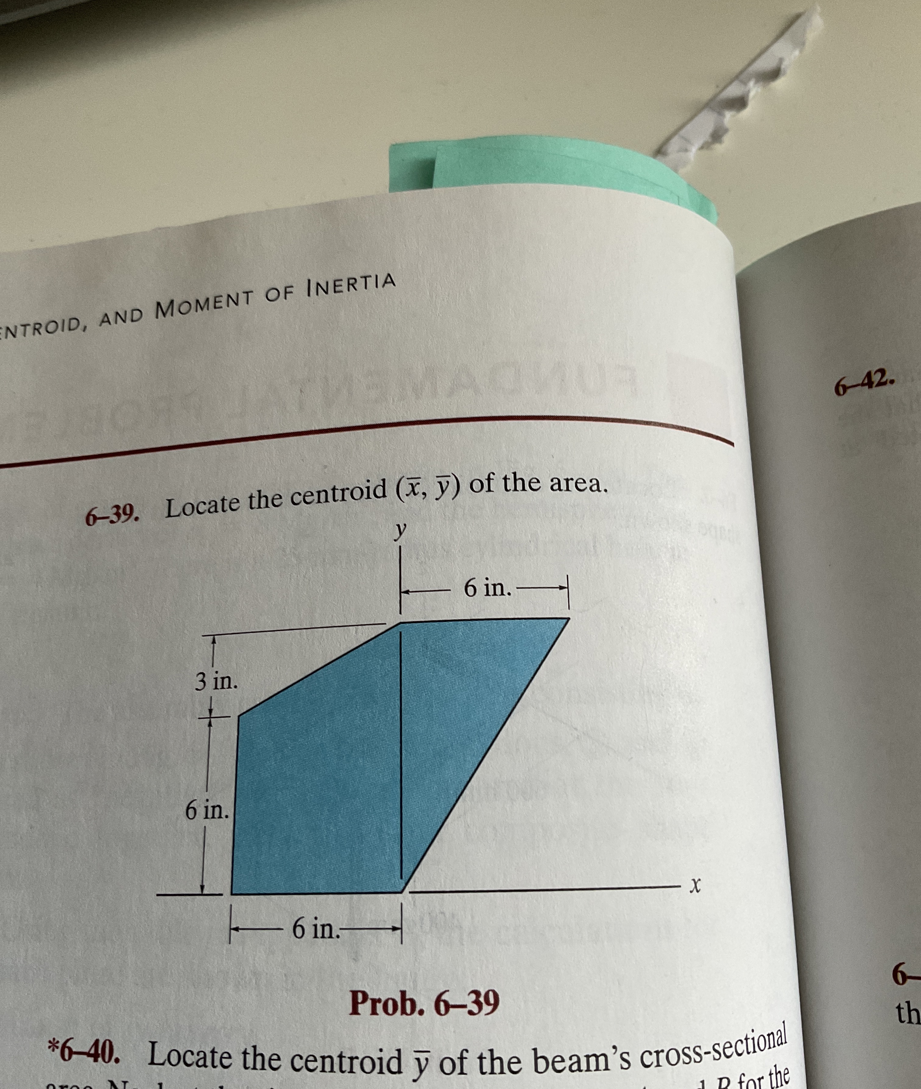 NTROID, AND MOMENT OF INERTIA 6 - 3 0 Incate the