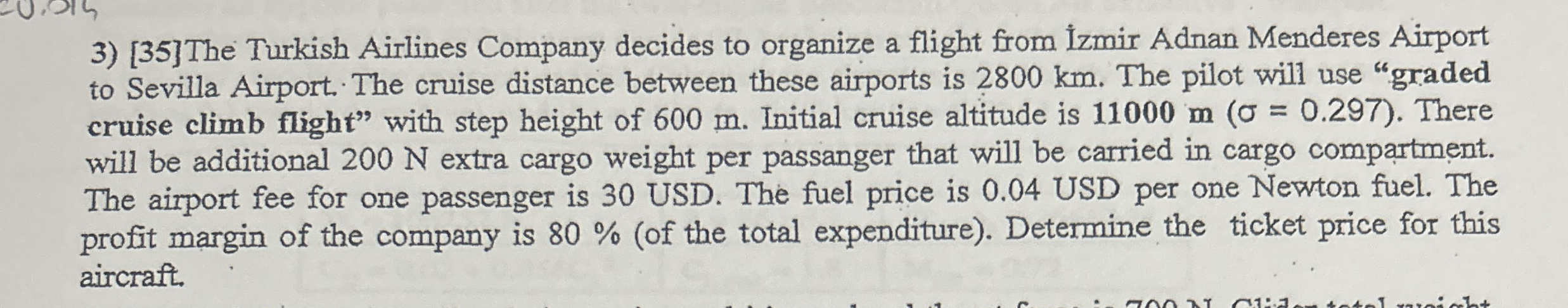 3 5 The Turkish Airlines Company decides to