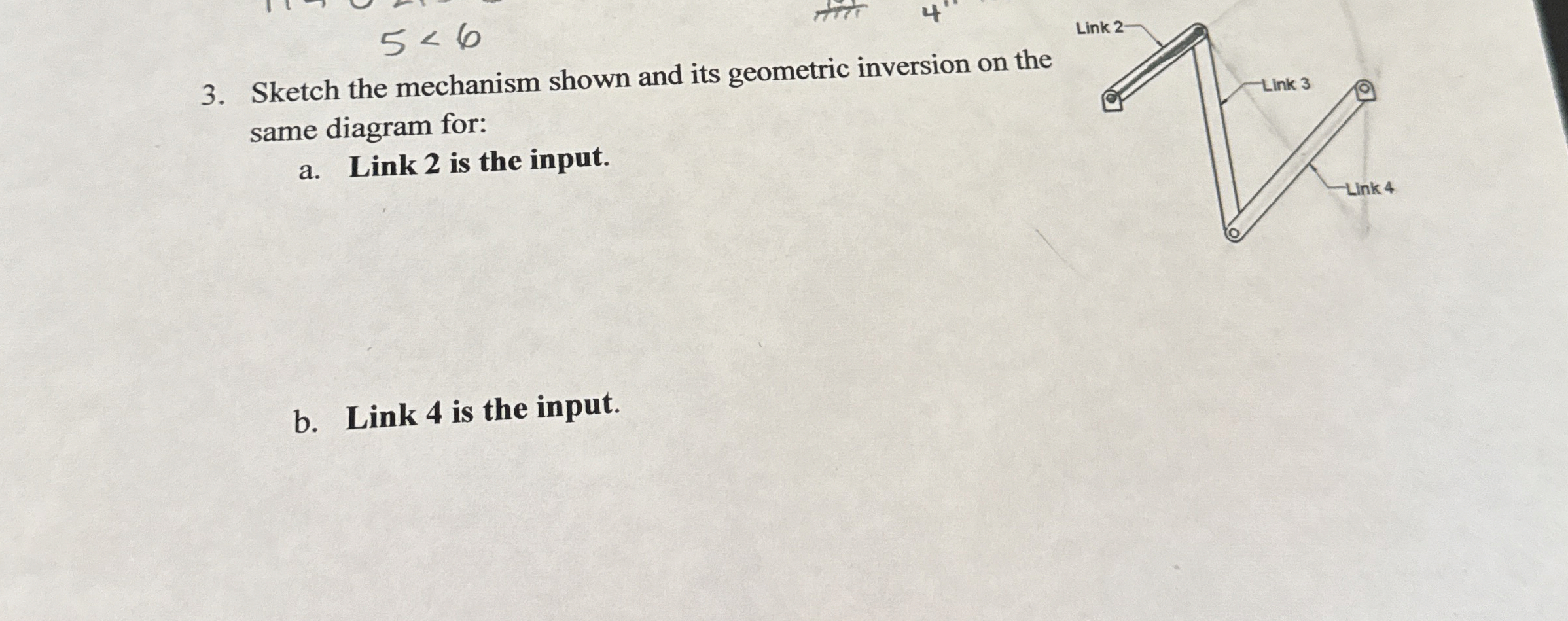 Sketch the mechanism shown and its geometric