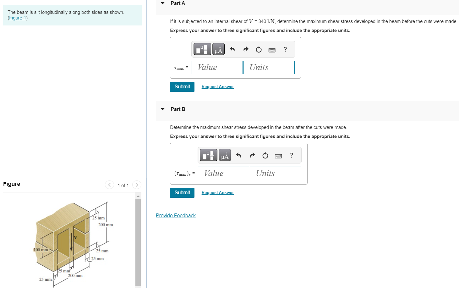 The beam is slit longitudinally along both sides