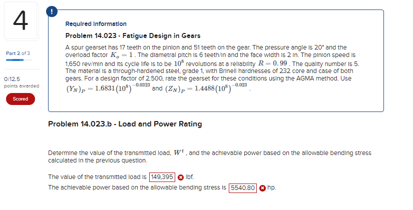 points awarded ! Required Information Problem 1 4