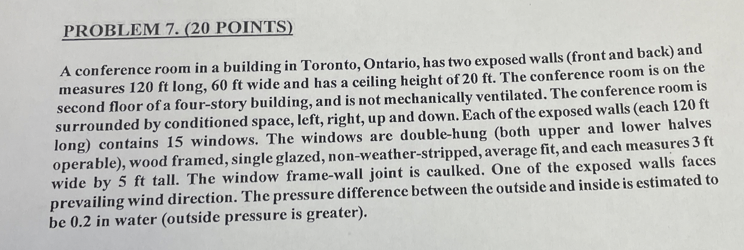 PROBLEM 7 . ( 2 0 POINTS ) A conference room in a