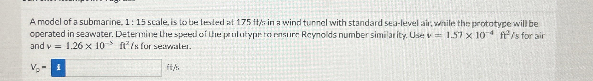 A model of a submarine, 1 : 1 5 scale, is to be