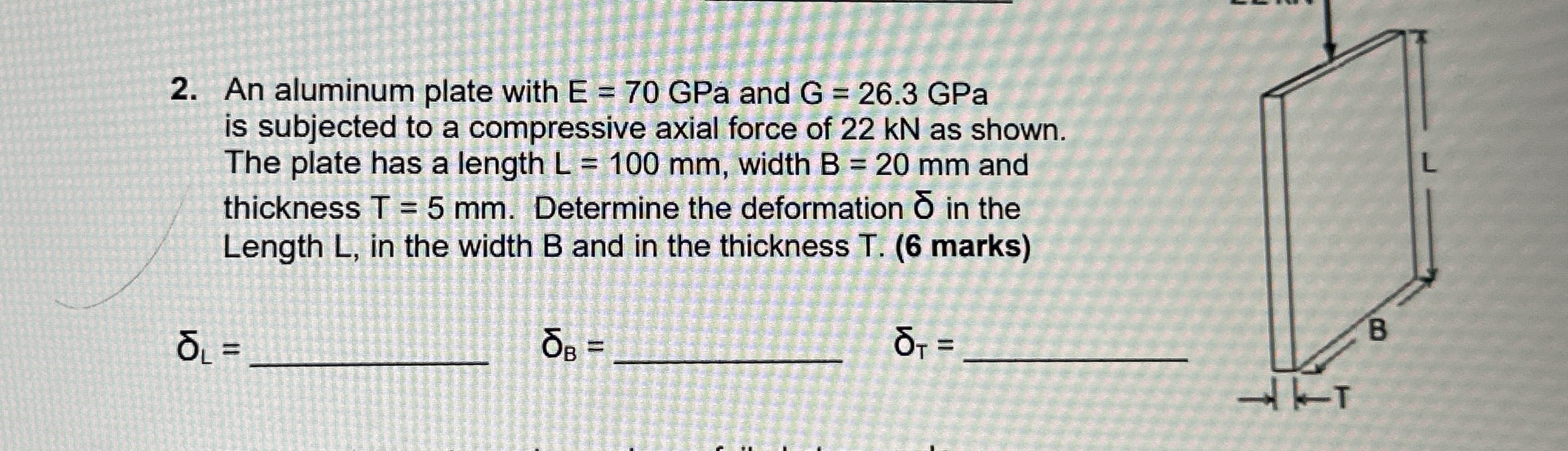 A steel rod 2 0 mm in diameter is subjected to an