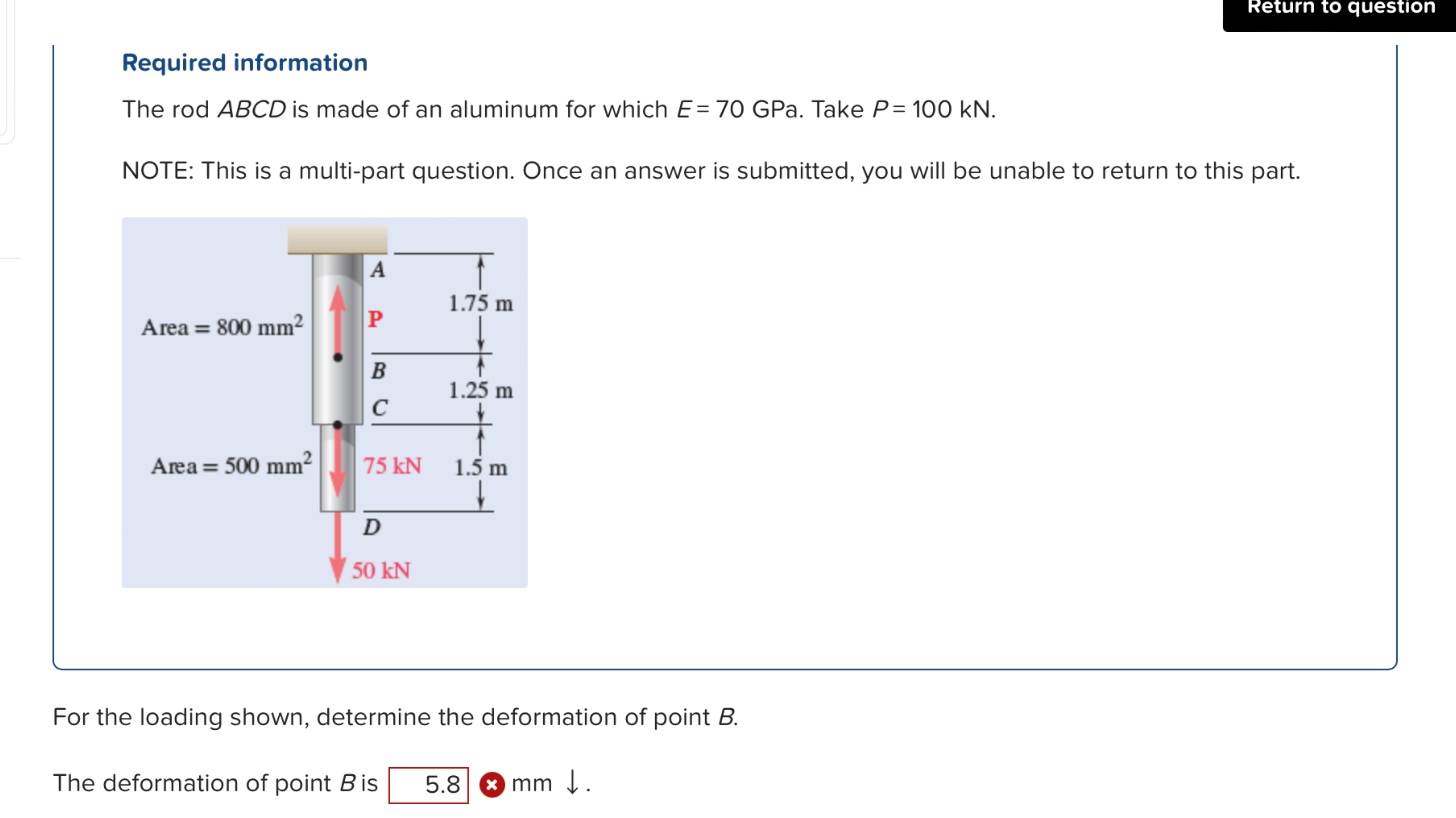 Required information The rodABCD is made of an