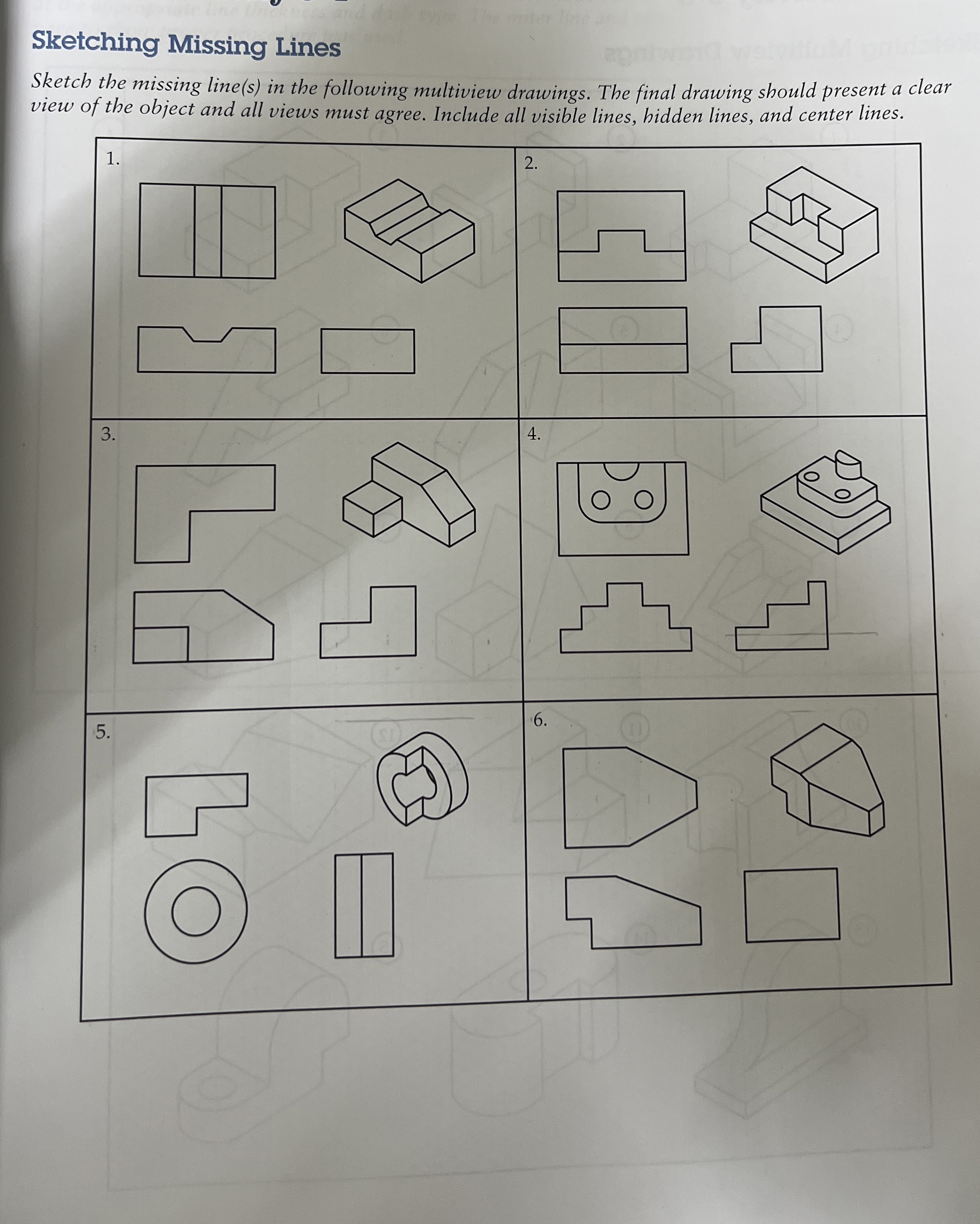 Sketching Missing Lines Sketch the missing line (